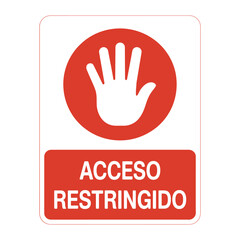 Fototapeta premium restricted access sign with a hand high quality