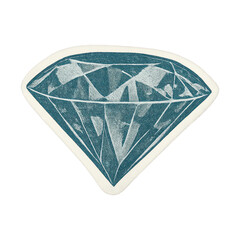 PNG Vintage diamond gemstone illustration.