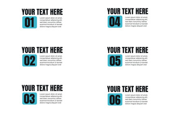 Obraz premium process steps infographic 6 steps minimalistic 