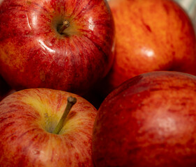 red apples close up