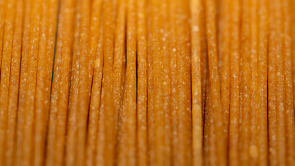 close up of whole wheat pasta background