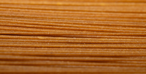 whole wheat spaghetti close up macro