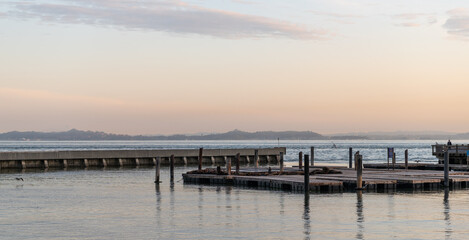 Fototapeta premium sunset on the pier