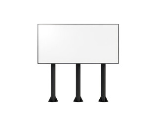Obraz premium Rectangular sign with three legs isolated on transparent background