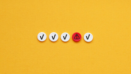 Operational Risk and Supply Chain Fragmentation Concept with Warning Symbol Among Approval...