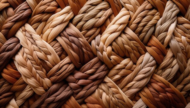 woven natural fiber texture with intricate pattern in neutral brown tones