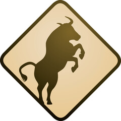 Design of power bull symbol