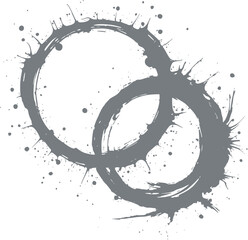 Design of splash ink circles