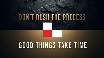 Motivational quote with geometric design on textured background