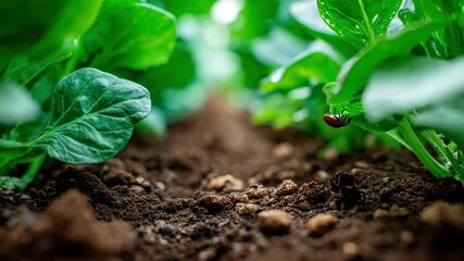 Medium shot capturing biennial cover crops flourishing between rows of main crops showcasing longterm soil fertility enhancement techniques.