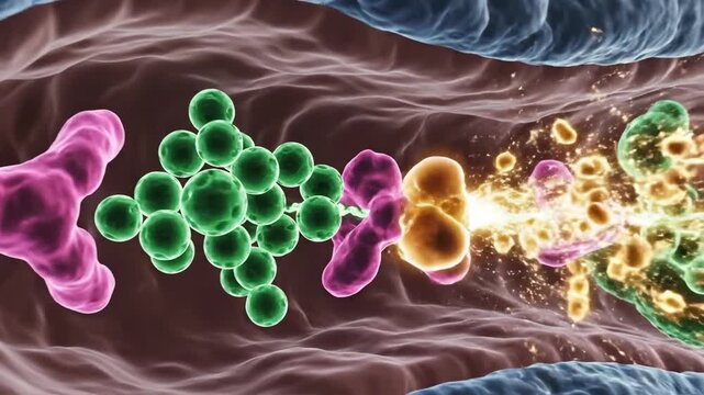 3D Animation: Opioid Synthesis within Neurons and Bloodstream