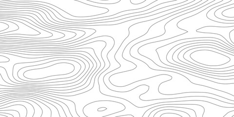 Seamless abstract contour map pattern with black and white flowing lines, representing geographic elevation, liquid terrain motion, and wood grain textures in modern minimalist vector design. © Hasan