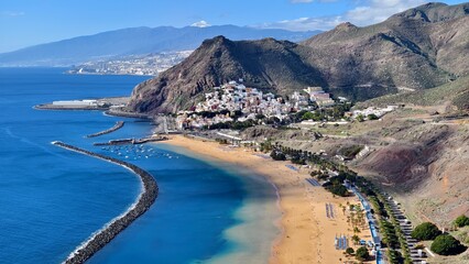 Playa de Las Teresitas, the most beautiful beach on the island of Tenerife 