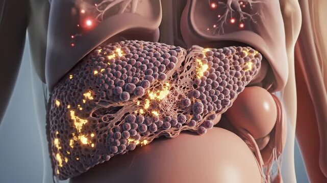 Cinematic Visualization of Human Hepatoblastoma and Internal Anatomy