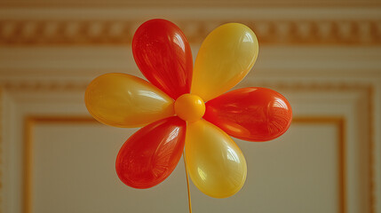 Balloons Flower: A vibrant, handcrafted balloon flower in a delightful display of colors, bringing a touch of joy and artistry to a celebration or decorative setting.