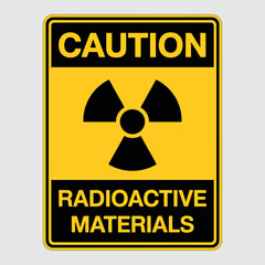 Obraz premium Caution Sign for Radioactive Materials Warning