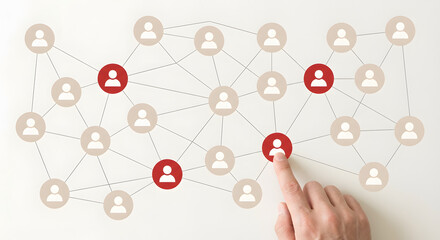 Social Network Connection Concept With User Icons and Digital Communication Links.