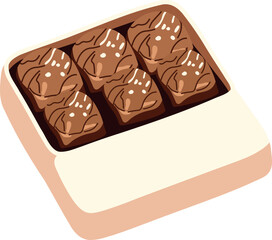 Chocolate Brownies in a Box