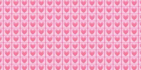 Hearts seamless pattern. Valentines day background. pink love pattern