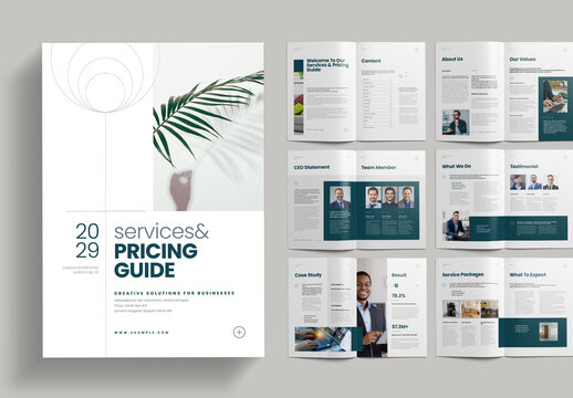 Service and Pricing Guide Template Layout