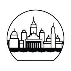 Fototapeta premium historic skyline silhouette