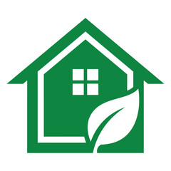 Green eco-friendly house icon