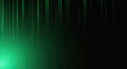 Vibrant green light trails on dark background