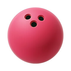 Fototapeta premium Pink Bowling Ball With Three Finger Holes sport game isolated on a transparent background