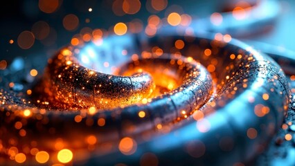 Light effect spiral abstract scene