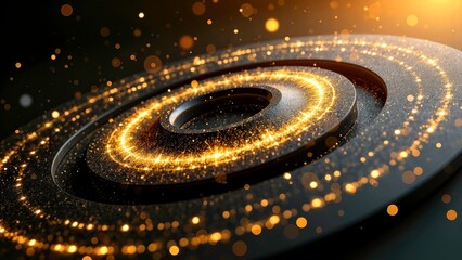 Light effect stacked circular scene