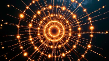 Light effect radiation ring scene