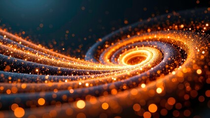 Spiral flow scene of light effect