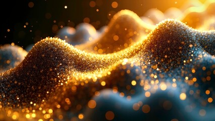 Light effect warm toned wave scene