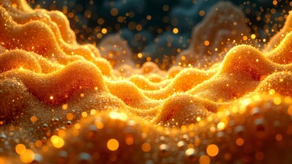 Light effect warm toned wave scene