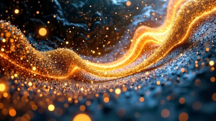 Light effect blue warm curve scene