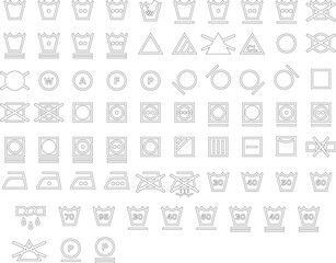Fototapeta premium Set of flat web icons with letters and symbols for business and internet design use