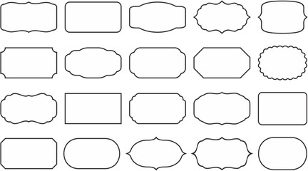 Collection of Decorative Blank Frames and Borders empty