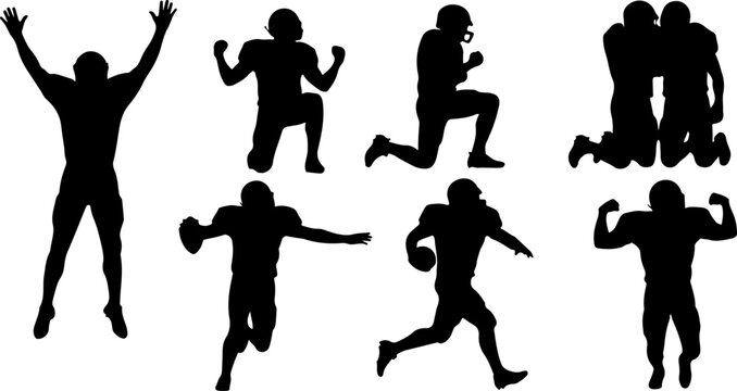 American Football Team Silhouette Illustration