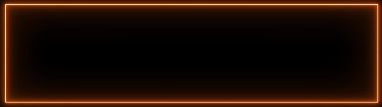 rectangle frame icon animation glowing neon pink and blue color bordar frame display box round shape retro screen photo frame rotation seamless footage line movement on black background