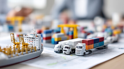 Logistic management concept display, complex process planning organizing controlling resources stock photo, customer needs, efficient flow storage goods services, supply chain, def