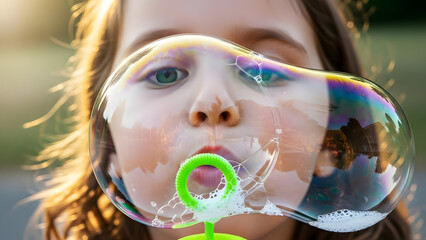 Summer fun with bubbles game