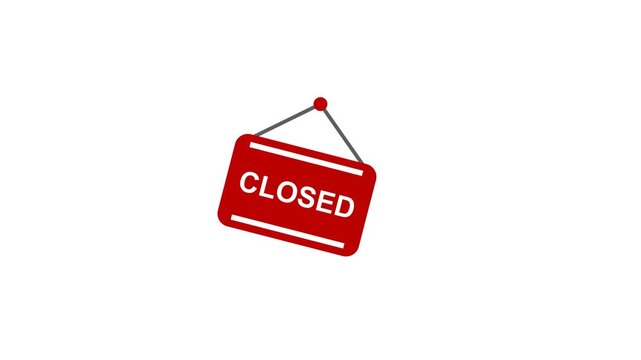 Close Sale Sign Isolated on white and Green Background