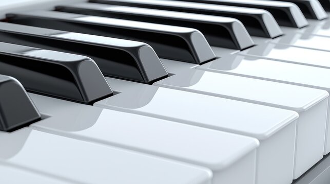 Black and white keys of a musical instrument