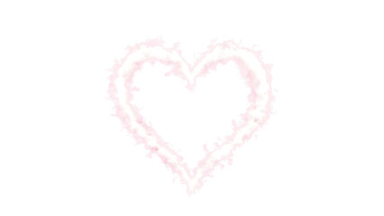 Fototapeta premium Soft glowing heart outline representing love, romance, emotion, valentine, gentle affection, dreamy minimal romantic background design