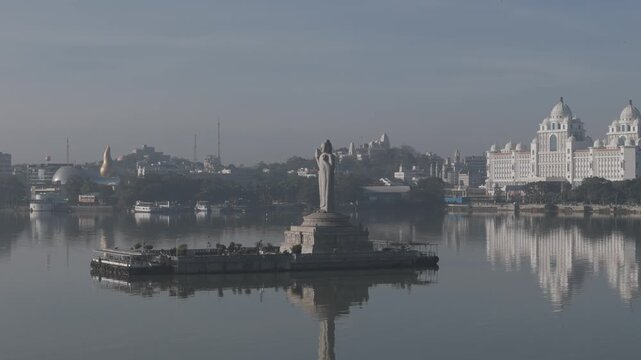 Buddha Statue at Hussain Sagar Lake, Hyderabad