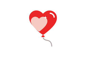 Heart shaped balloon vector illustration for valentine's day celebration symbolizing love, romance, joy and cheerful holiday design