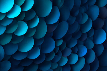 abstract seamless pattern of rounded shapes in varying shades of blue and teal