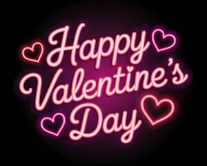 Celebrate love with a vibrant happy valentine's day neon sign