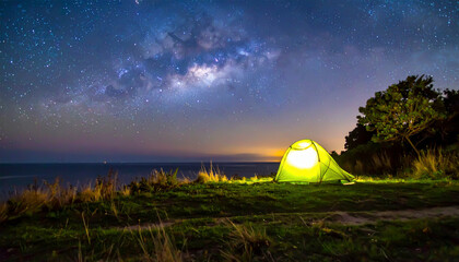 Zelten, Camping, Sternenhimmel 