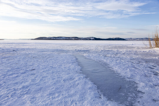 winter landscape with snow